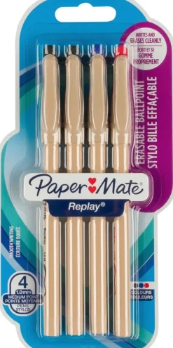 Paper Mate Toimistotarvikkeet>Papermate Pyyhittava Kuulakyna 4Kpl