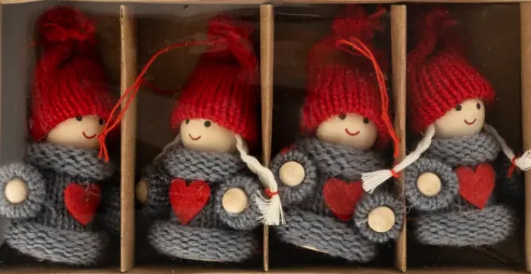 NNX Sesonkijuhlatarvikkeet>Pikkutonttu 7 Cm 4 Kpl