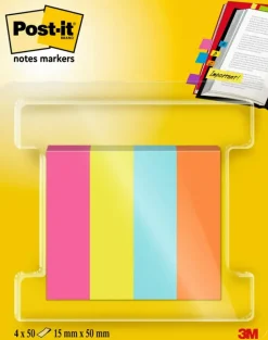 Post-it Toimistotarvikkeet>®-Merkkaajat, Poptimistic-Varilajitelma, 12,7 X 44,4 Mm, 50 Arkkia/Lehtio, 4 Lehtiota/Pakkaus