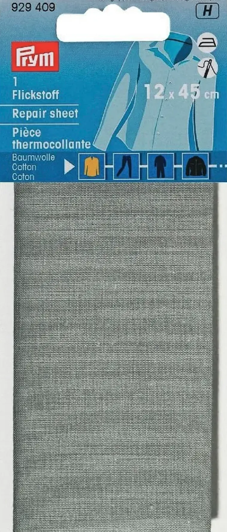 Prym Käsityötarvikkeet>Korjauspaikka Silitettava 12X45Cm Harmaa