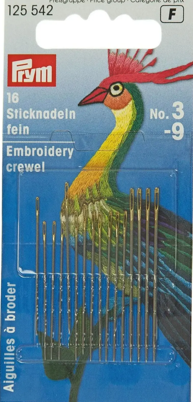 Prym Käsityötarvikkeet>Koruompeluneulalajitelma 3-9
