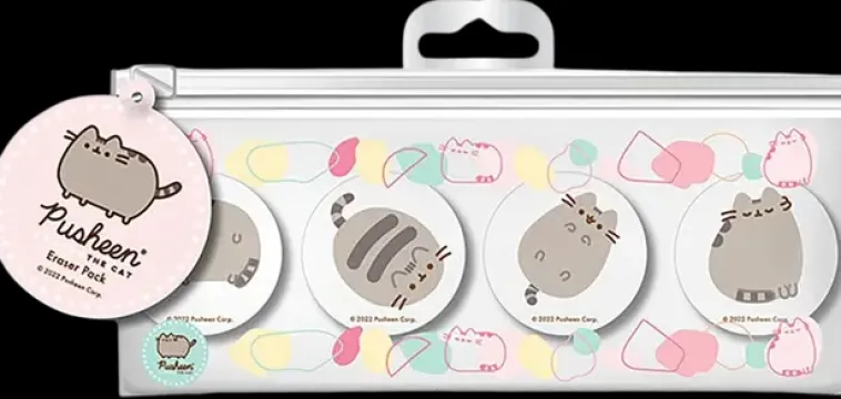 Pusheen Toimistotarvikkeet>Pyyhekumisetti