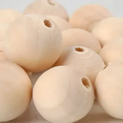 Ei merkkiä Askartelutarvikkeet<Puuhelmi 20Mm, Kaisttelematon 14Kpl