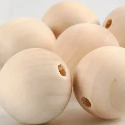 Ei merkkiä Askartelutarvikkeet<Puuhelmi 25Mm, Kasittelematon, 8Kpl