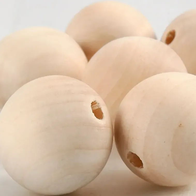 Ei merkkiä Askartelutarvikkeet<Puuhelmi 25Mm, Kasittelematon, 8Kpl