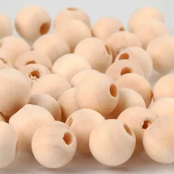 Ei merkkiä Askartelutarvikkeet>Puuhelmi 10Mm, Kasittelematon, 40Kpl