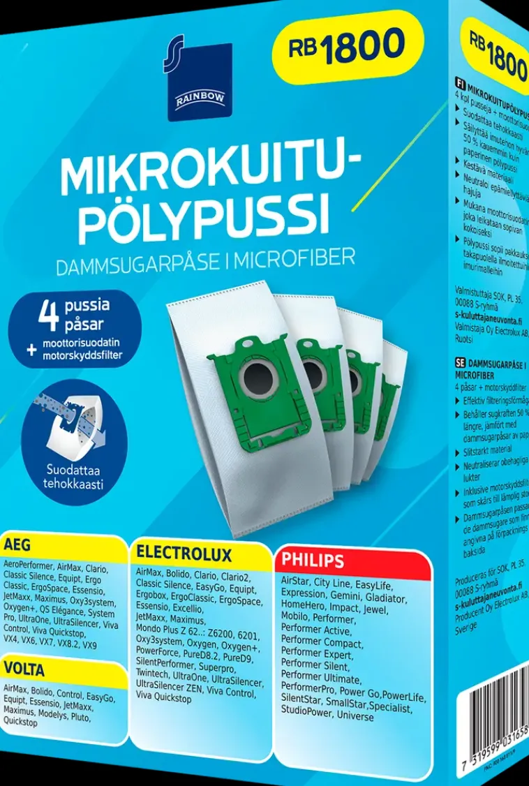 Rainbow Imurit Ja Tarvikkeet<Polypussi Rb1800 4Kpl + Moottorisuodatin
