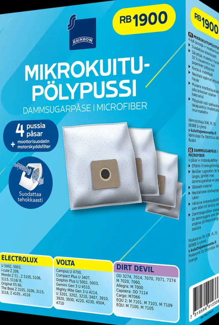 Rainbow Imurit Ja Tarvikkeet<Polypussi Rb1900 4Kpl + Moottorisuodatin