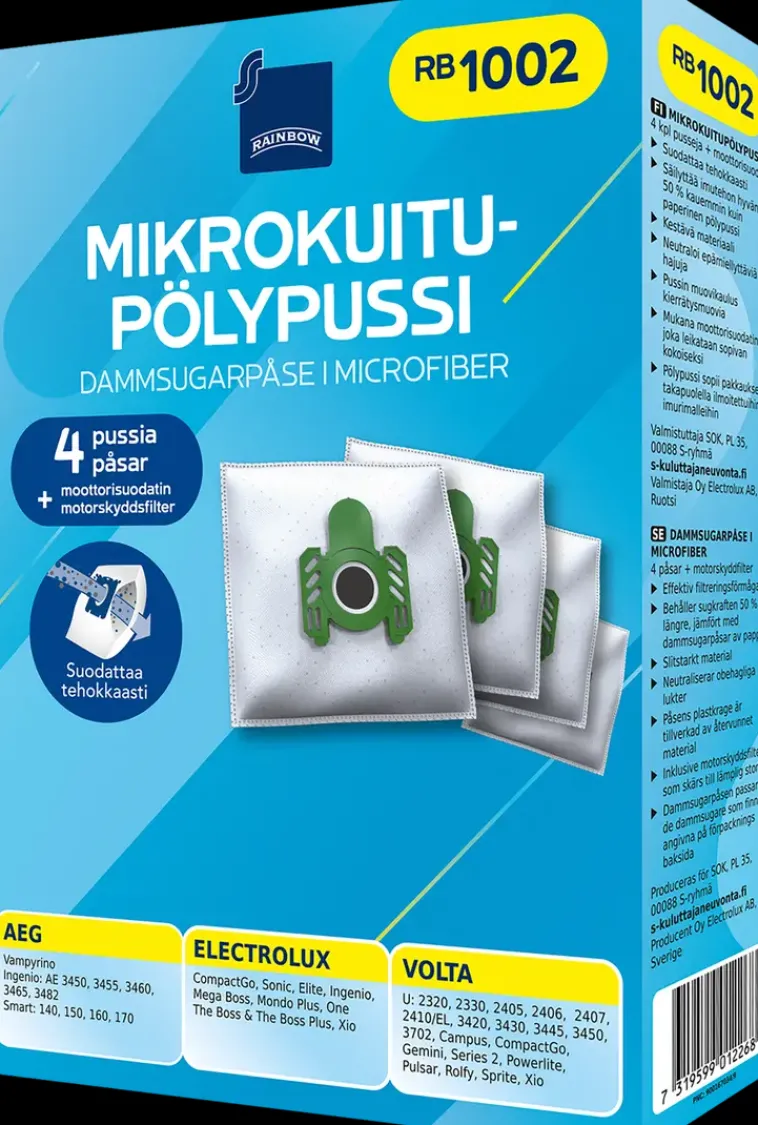 Rainbow Imurit Ja Tarvikkeet<Polypussi Rb1002 4Kpl + Moottorisuodatin