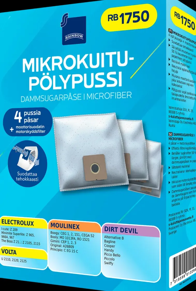 Rainbow Imurit Ja Tarvikkeet<Polypussi Rb1750 4Kpl + Moottorisuodatin
