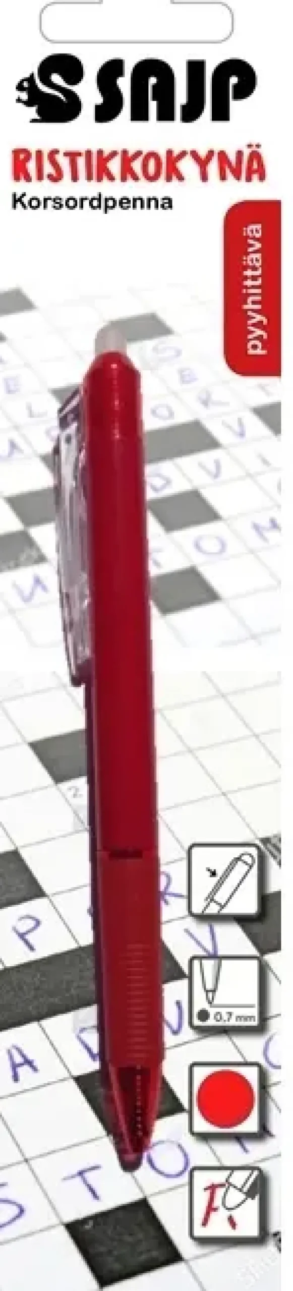 Sajp Toimistotarvikkeet>Ristikkokyna 0,7Mm 1 Kpl Punainen