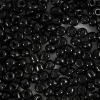 Ei merkkiä Askartelutarvikkeet<Rocaille-Siemenhelmet, Musta, Halk. 4 Mm, Koko 6/0 , Aukon Koko 0,9-1,2 Mm, 25 G/ 1 Pkk