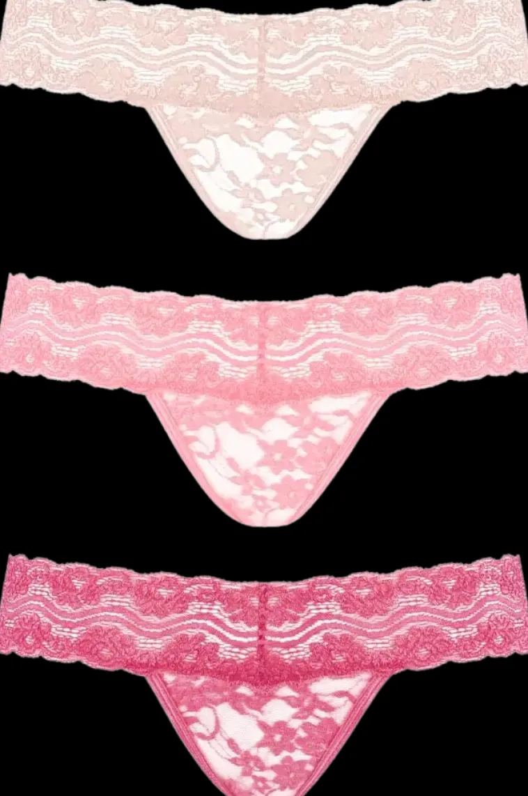 Underneath Seksivalineet<Rose Stringit 3 Kpl Pakkaus S/M