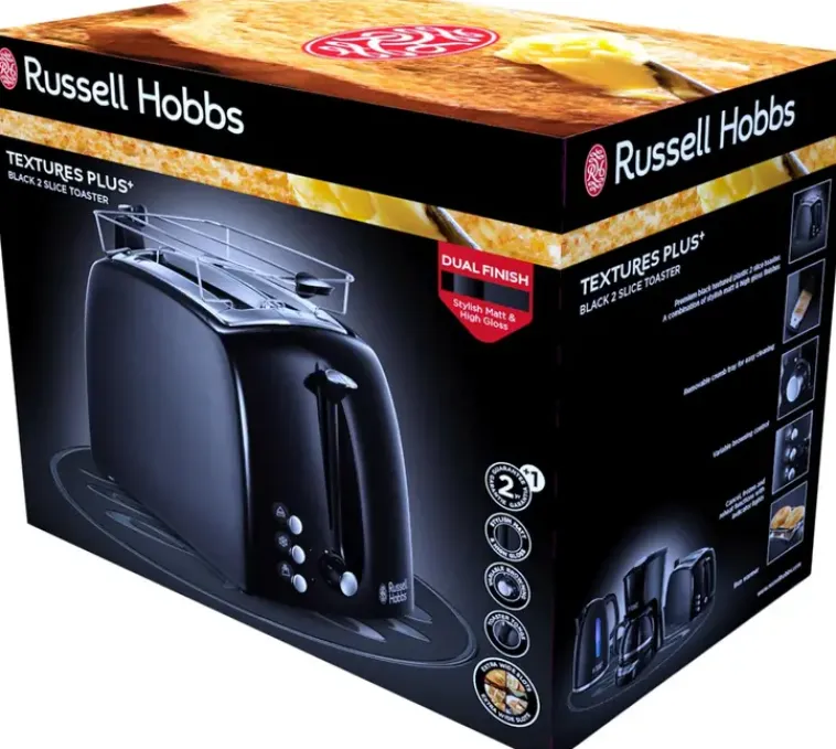 Russell Hobbs Kypsentäminen<Textures Plus Leivanpaahdin