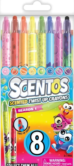 Scentos Toimistotarvikkeet>Tuoksuvat Kierrettavat Varivahaliitukynat 8 Kpl/Pkt