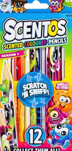 Scentos Toimistotarvikkeet>Tuoksuvat Puuvarikynat 12 Kpl