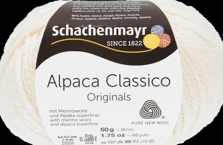 Schachenmayr Käsityötarvikkeet>Neulelanka Alpaca Classico 50G Valkoinen