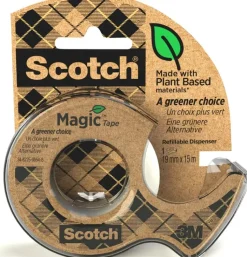 3M Toimistotarvikkeet>Scotch® Magic Ekologinen Teippi 19Mm X 15M, 1 Rulla + Kierratysmateriaalista Valmistettu Pidike
