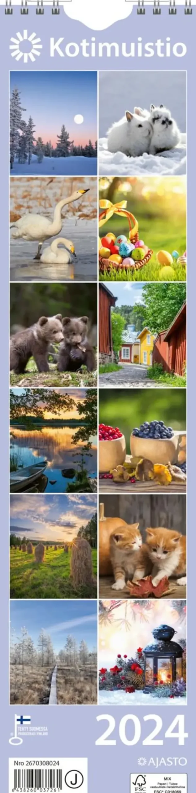 Ajasto Kalenterit>Seinakalenteri Kotimuistio/Hemkalendern