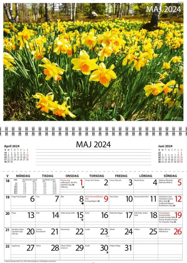 Ajasto Kalenterit>Seinakalenteri Mappkalendern