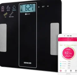 Sencor Henkilövaa'at<Sbs 8000Bk Vaaka Bluetooth Fitness Applikaatio