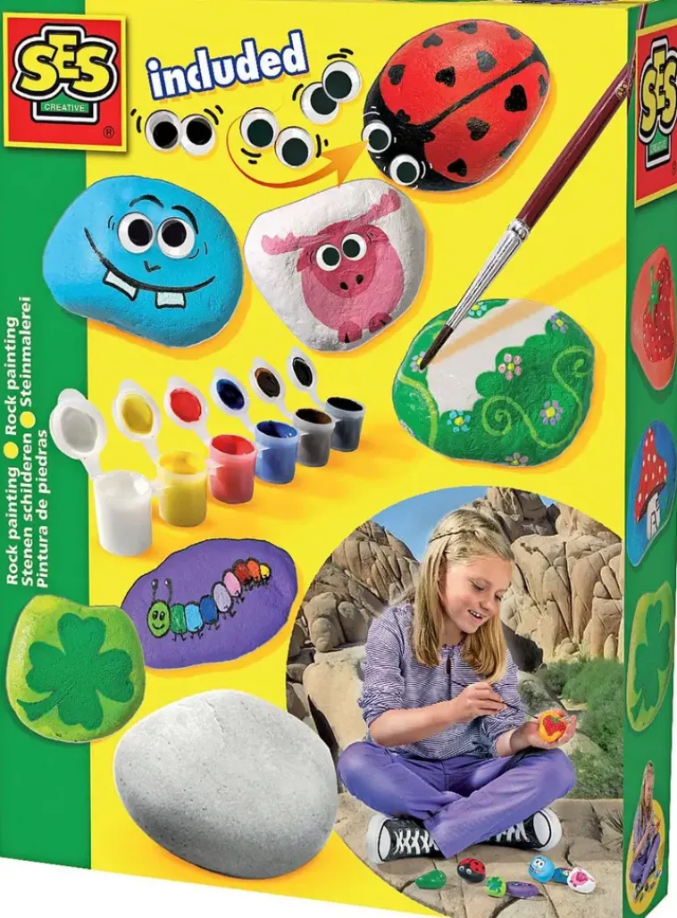SES CREATIVE Askartelutarvikkeet<Kivien Maalaus Setti