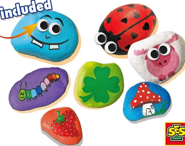 SES CREATIVE Askartelutarvikkeet<Kivien Maalaus Setti