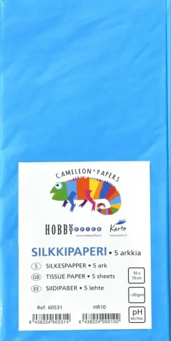 Ei merkkiä Askartelutarvikkeet>Silkkipaperi 50X70 Cm Kirkkaan Sininen 5 Ark