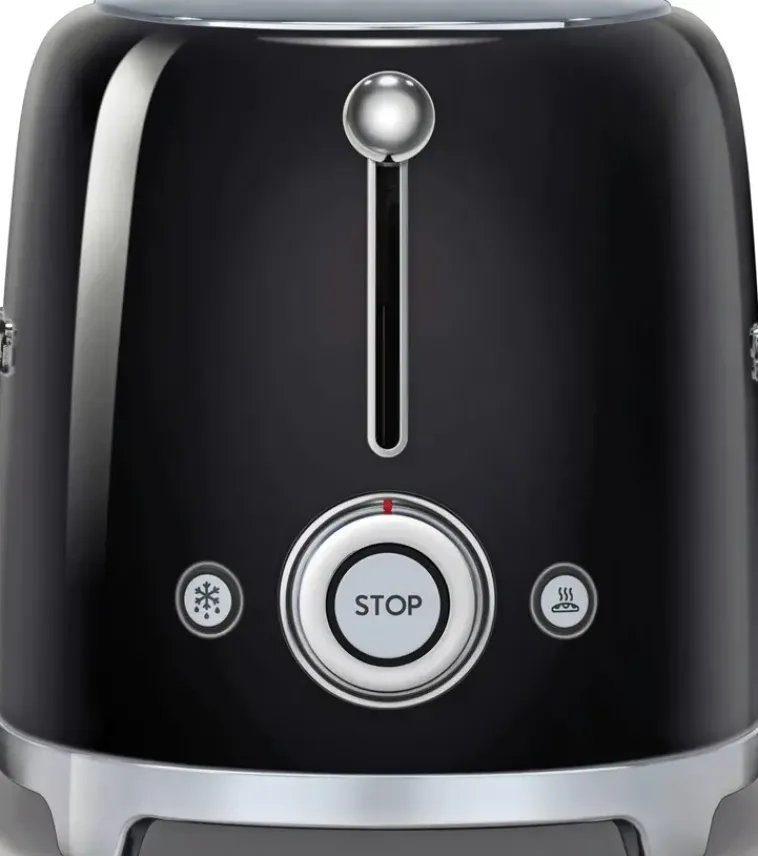 Smeg Kypsentäminen<Tsf01Bleu 2-Viipaleen Leivanpaahdin Musta