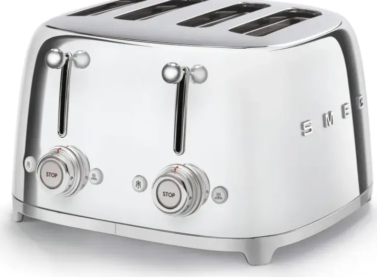 Smeg Kypsentäminen<Tsf03Sseu 4-Viipaleen Leivanpaahdin Teras