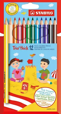 STABILO Toimistotarvikkeet>Puuvarikyna Trio Paksu 12 Varia