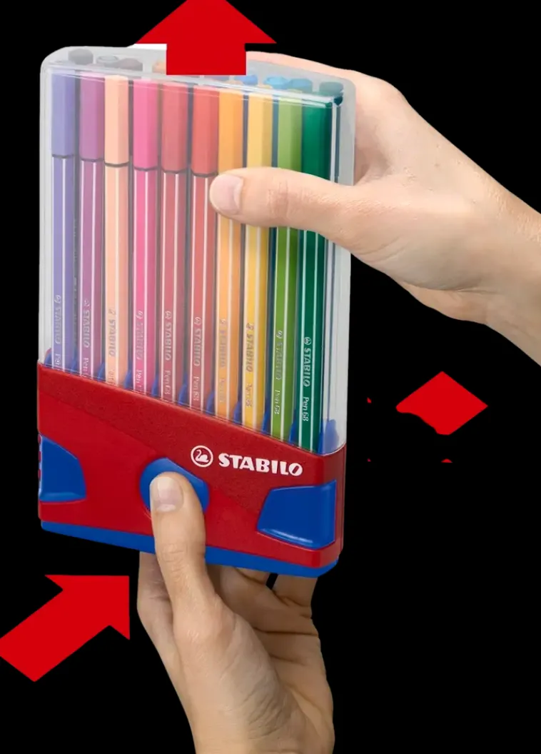 STABILO Toimistotarvikkeet>Tussikynapakkaus Pen 68 Fineliner 20 Varia Sinisessa Telineessa