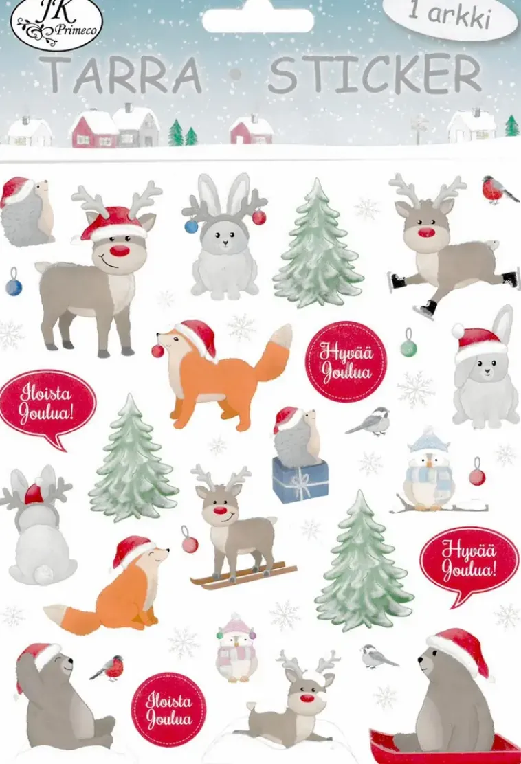 J.K. Primeco Askartelutarvikkeet>Tarra-Arkki Jouluelaimet