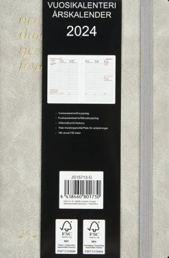 NNX Kalenterit>Taskukalenteri A6 Harmaa