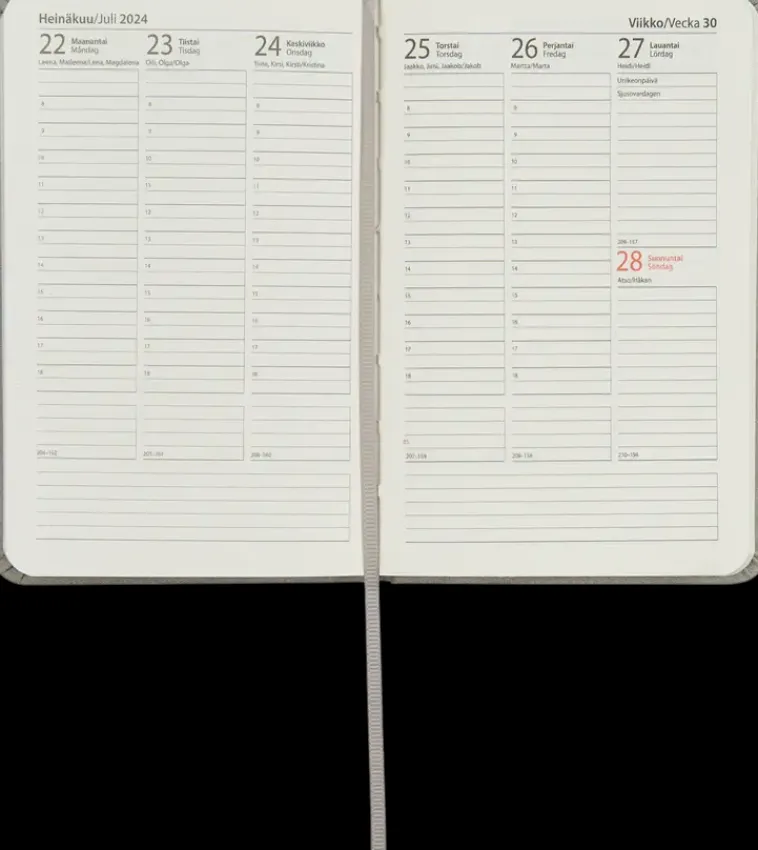 NNX Kalenterit>Taskukalenteri A6 Harmaa