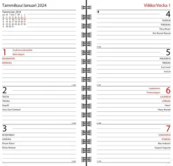 Ajasto Kalenterit>Taskukalenteri Agenda Horizontal, Liila