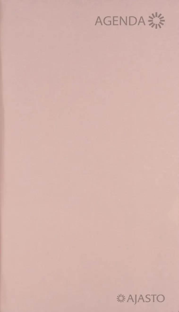 Ajasto Kalenterit>Taskukalenteri Agenda, Ruusukulta