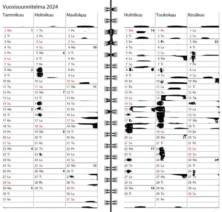 Ajasto Kalenterit>Taskukalenteri Agenda, Ruusukulta