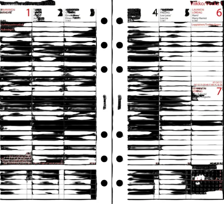 Ajasto Kalenterit>Taskukalenteri Timex 7 -Vuosipaketti