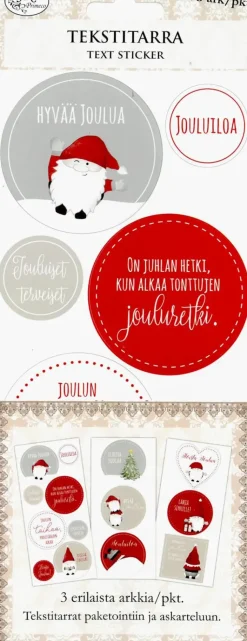 J.K. Primeco Askartelutarvikkeet>Tekstitarra Iso Jouluhahmot Punainen 3Ark