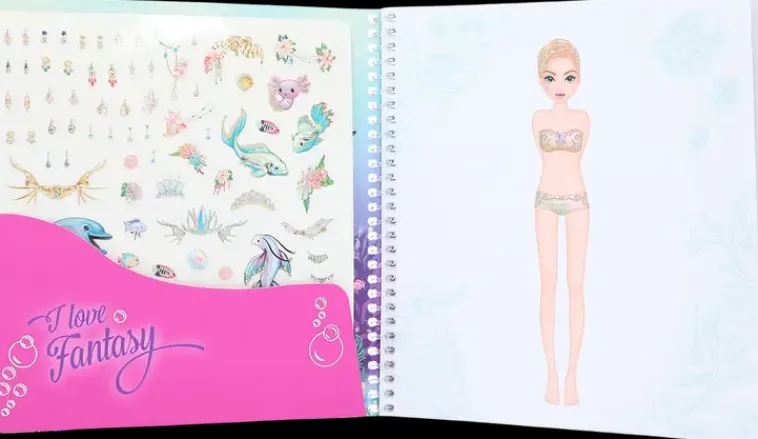 TOPModel Askartelutarvikkeet<Dress Me Up Tarrakirja Mermaid