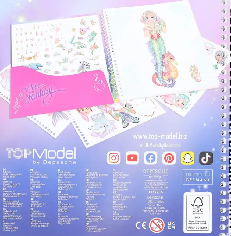 TOPModel Askartelutarvikkeet<Dress Me Up Tarrakirja Mermaid