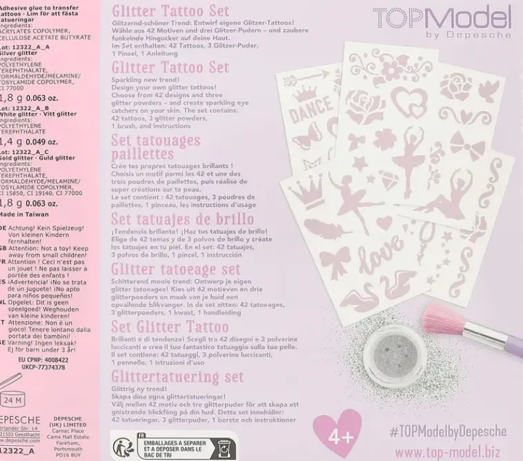 TOPModel Askartelutarvikkeet<Kimalletatuointisetti Ballet