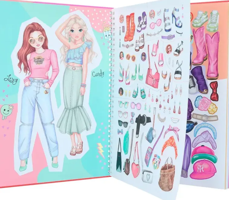 TOPModel Askartelutarvikkeet<Suunnittelukirja & Varityskynat