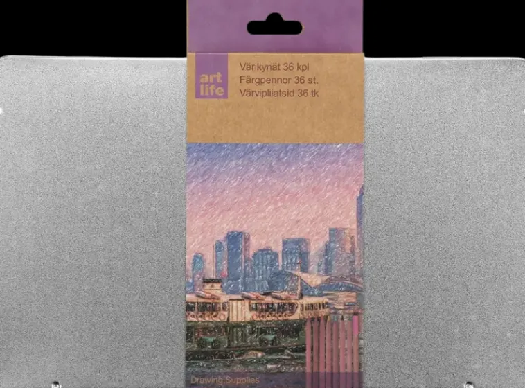 Ei merkkiä Toimistotarvikkeet>Varikynat 36 Kpl Metallilaatikossa