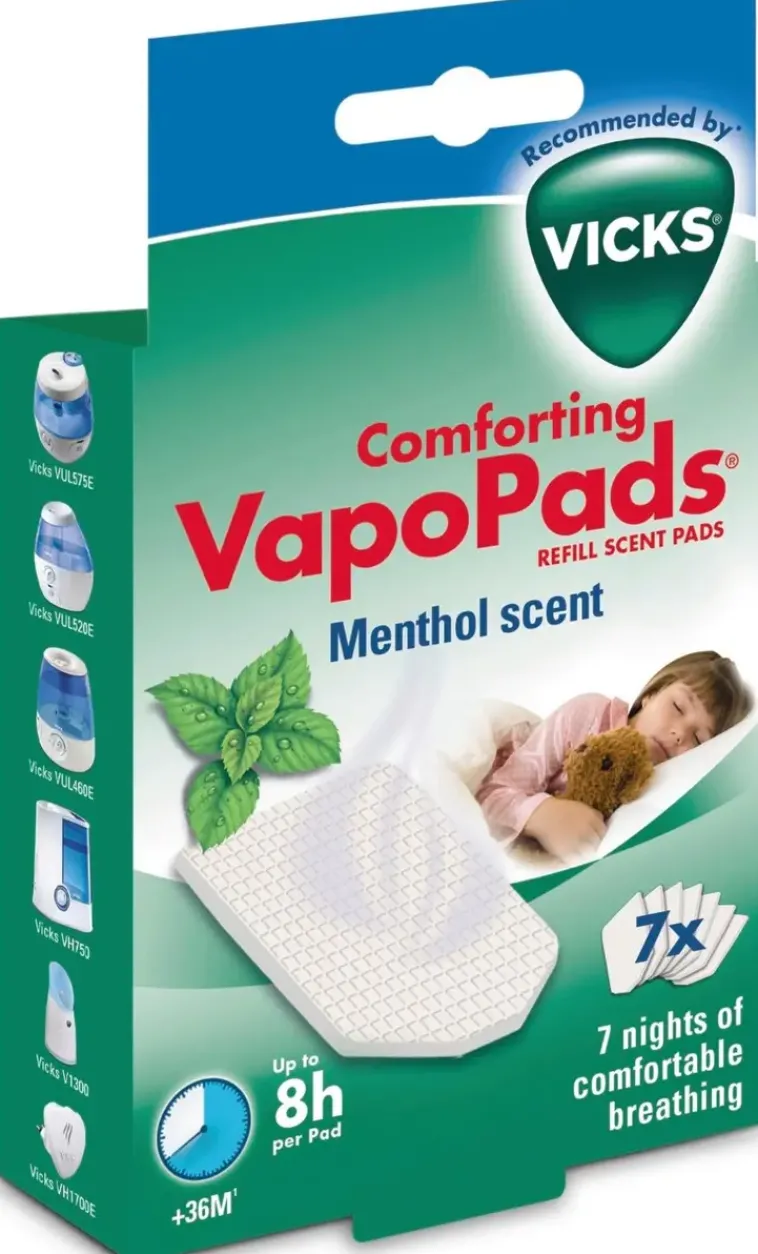 Vicks Ilmastointi Ja Huoneilma<Vapopads, Klassinen Mentoli, 7 Tuoksutyynya