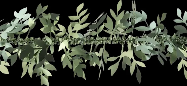 Weiste Sesonkijuhlatarvikkeet>Kapea Lehtipunos Satiini Metsanvihrea 90Mmx2M