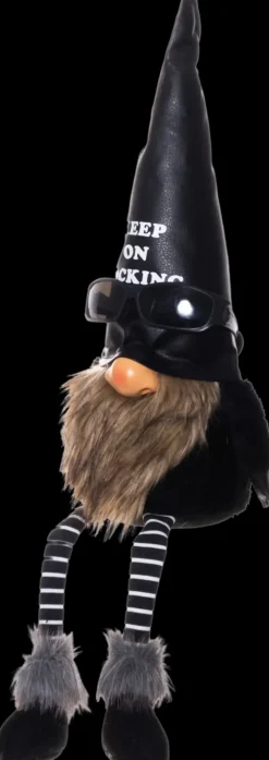 Winteria Sesonkijuhlatarvikkeet>Tonttu Keep On Rocking Istuva 60 Cm