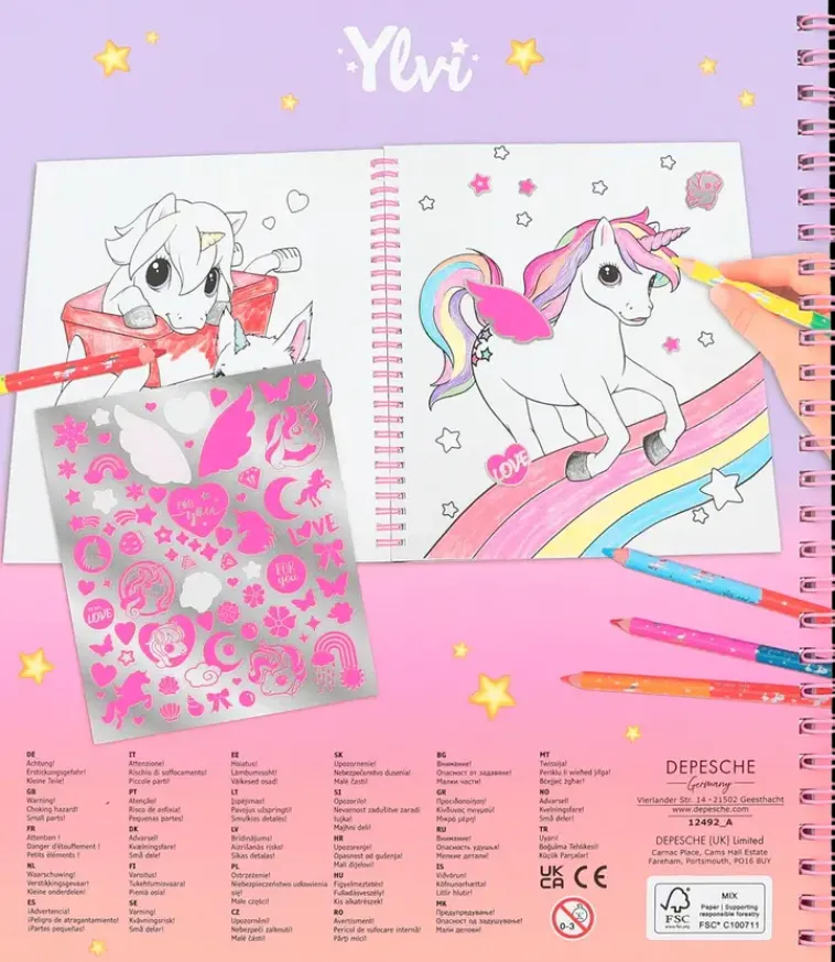 Ylvi Askartelutarvikkeet<Varityskirja Paljeteilla